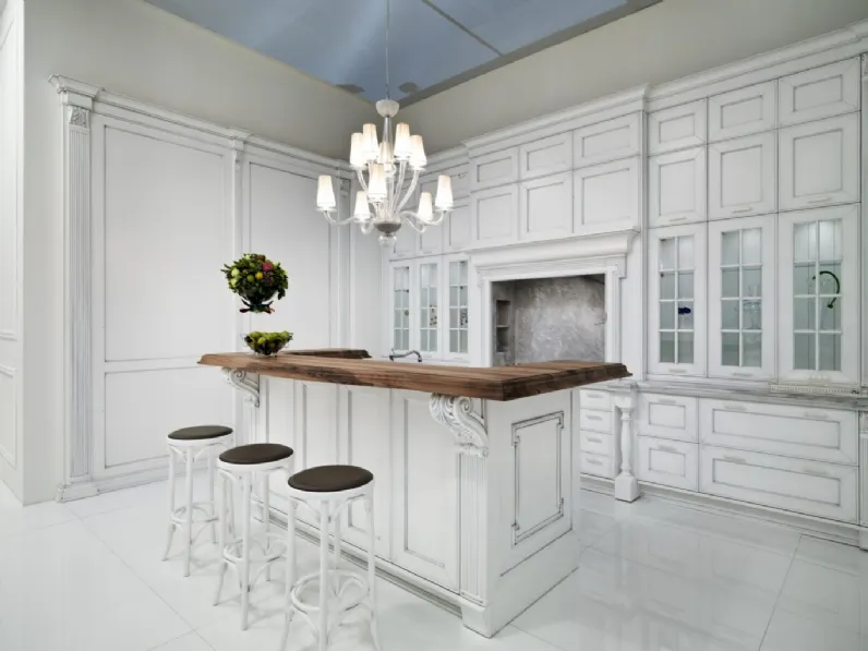 Cucina Classica Opera con isola di Aster Cucine