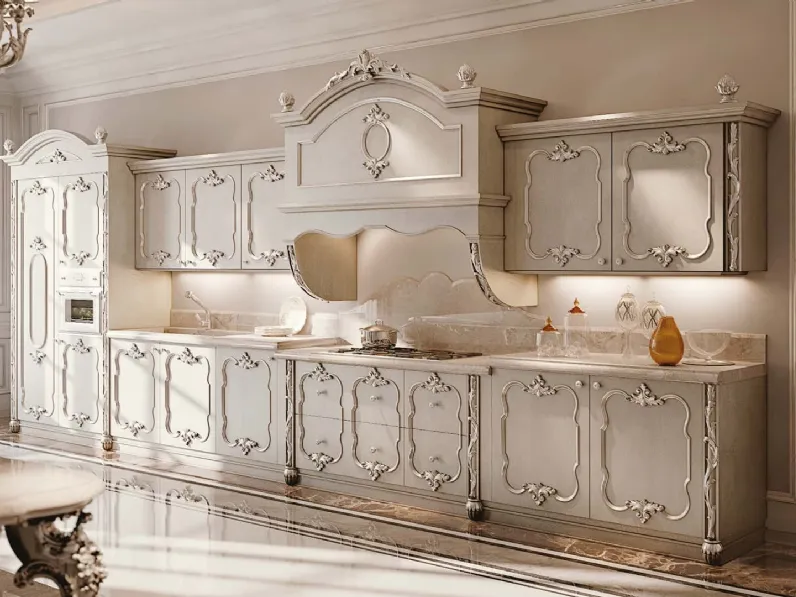 Cucina Classica lineare Opera Fiorentina in legno laccato di Andrea Fanfani