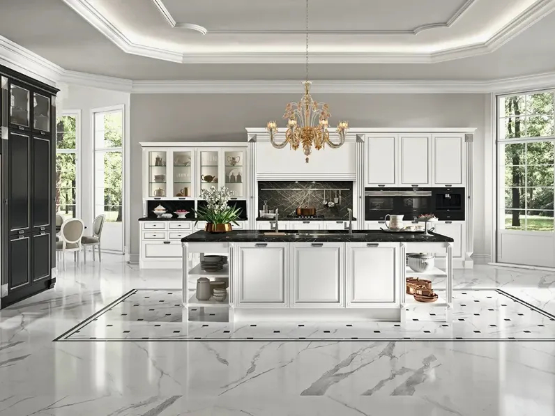 Cucina Classica con isola Pegaso Elite 05 di Astra