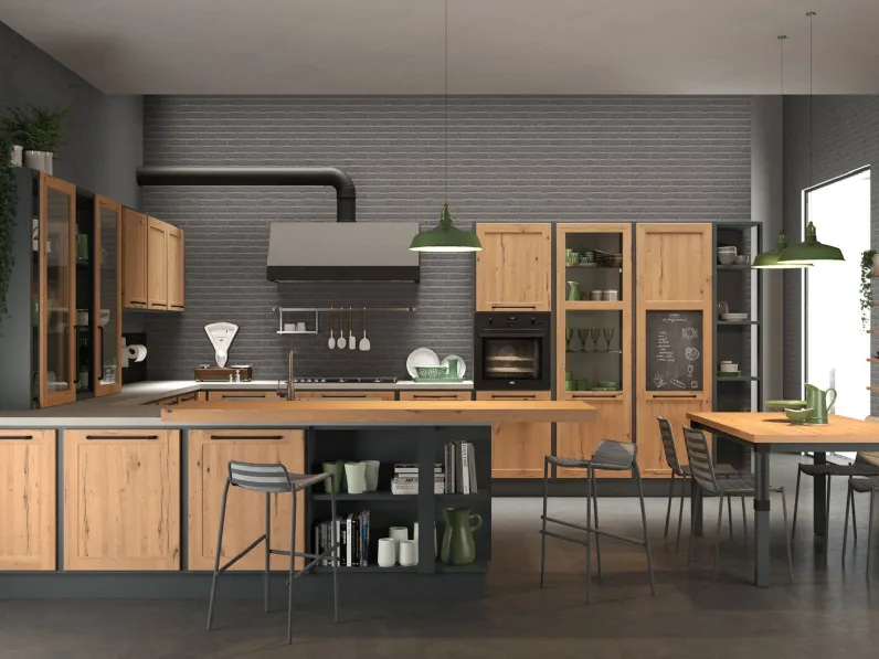 Cucina Classica con penisola Provenza 11 di Lube