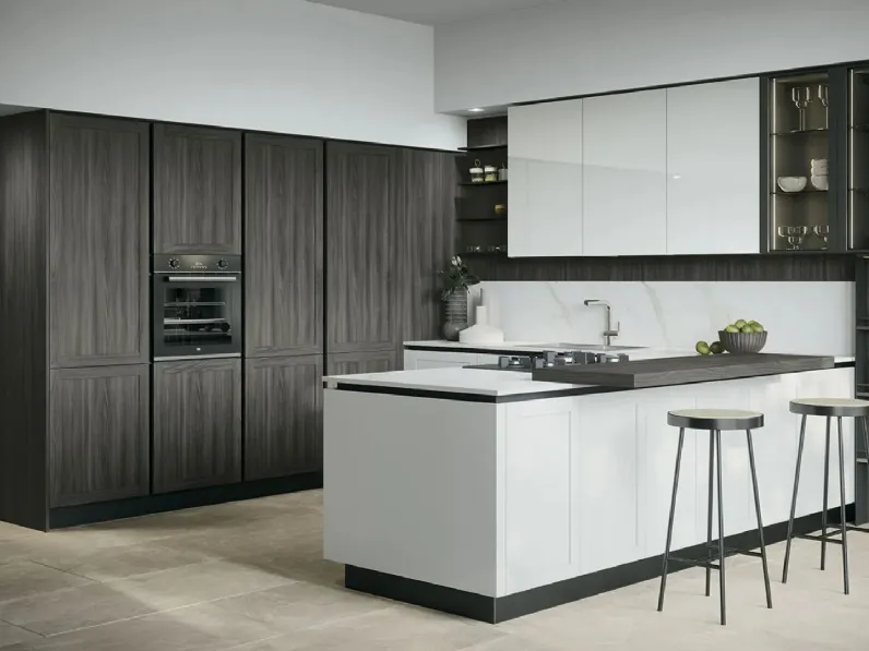 Cucina Classica con penisola River 01 di Forma Cucine