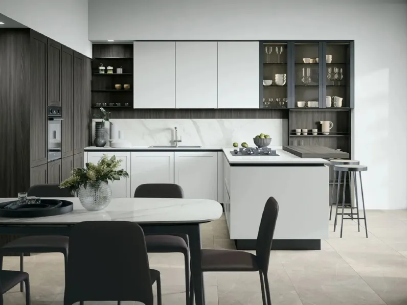 Cucina Classica con penisola River 01 di Forma Cucine