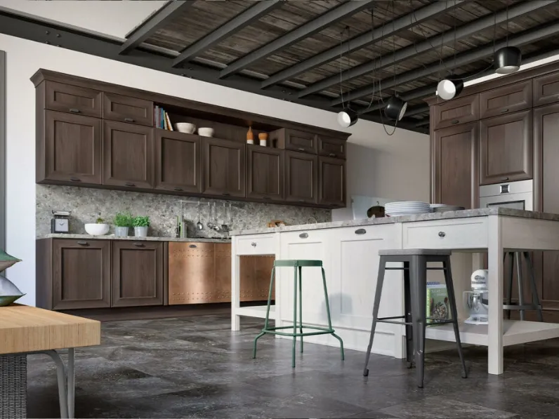 Cucina Classica ad angolo con isola Louisiana 04 di Spagnol Cucine