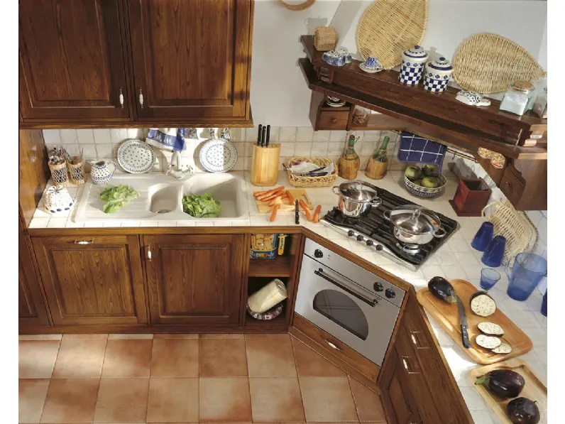 Cucina Classica ad angolo Toscano di Arca