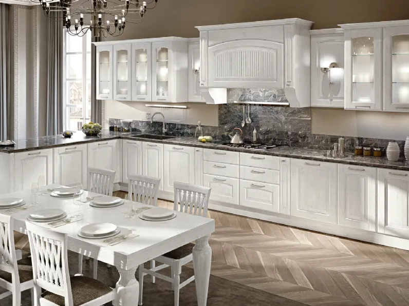 Cucina Classica con penisola Veronica 04 di Lube