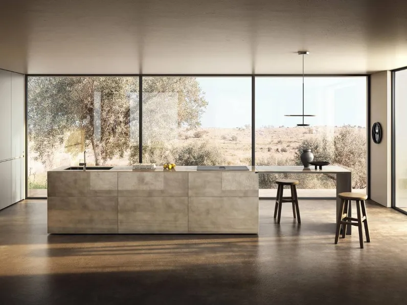 Cucina Design con isola 36e8 Cut Project 2821 di Lago