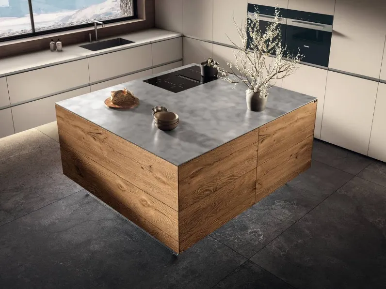Cucina Design in laccato con isola in legno 36e8 Cut Project 2826 di Lago