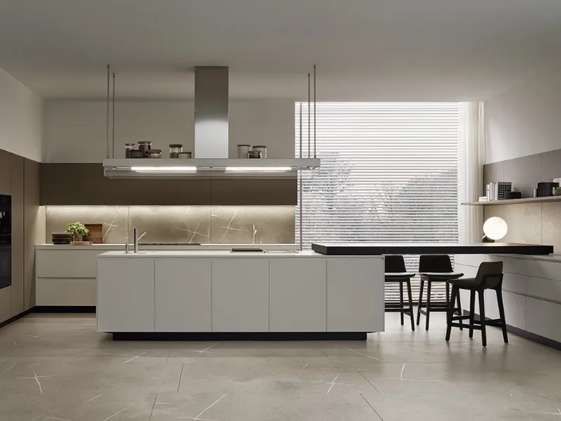 Cucina Design con penisola Alea di Poliform