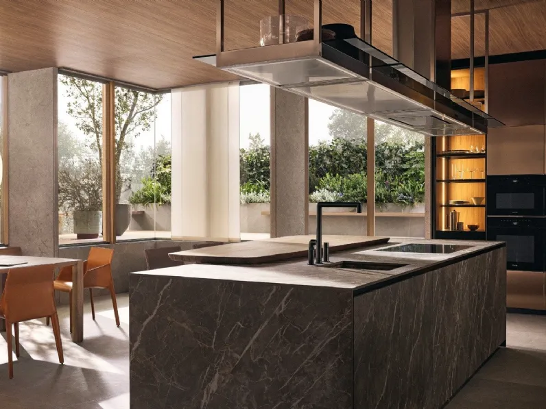 Cucina Design con isola Alea Pro di Poliform