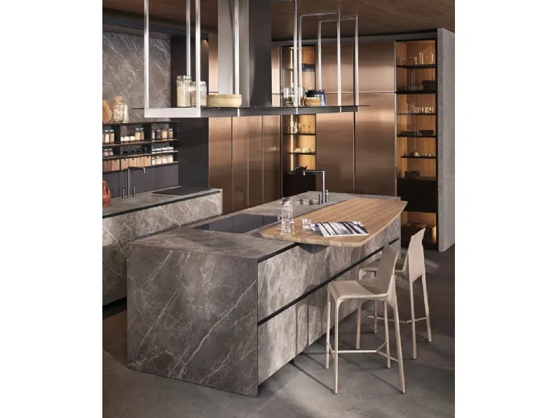 Cucina Design con isola Alea Pro di Poliform