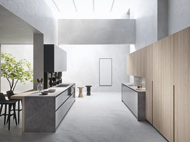 Cucina Design Sistema 22-2 Ambiente 04 i vetro e rovere di Alta Cucine