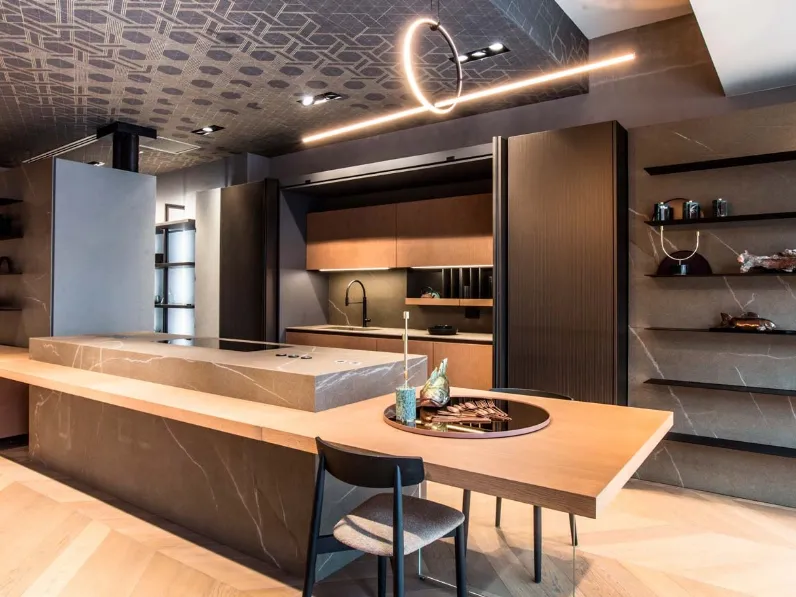 Cucina Design con penisola Arkè 04 di Pedini
