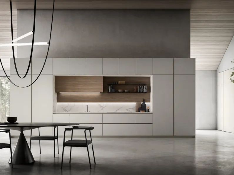 Cucina Design lineare in laccato opaco Aroma 04 di Pedini