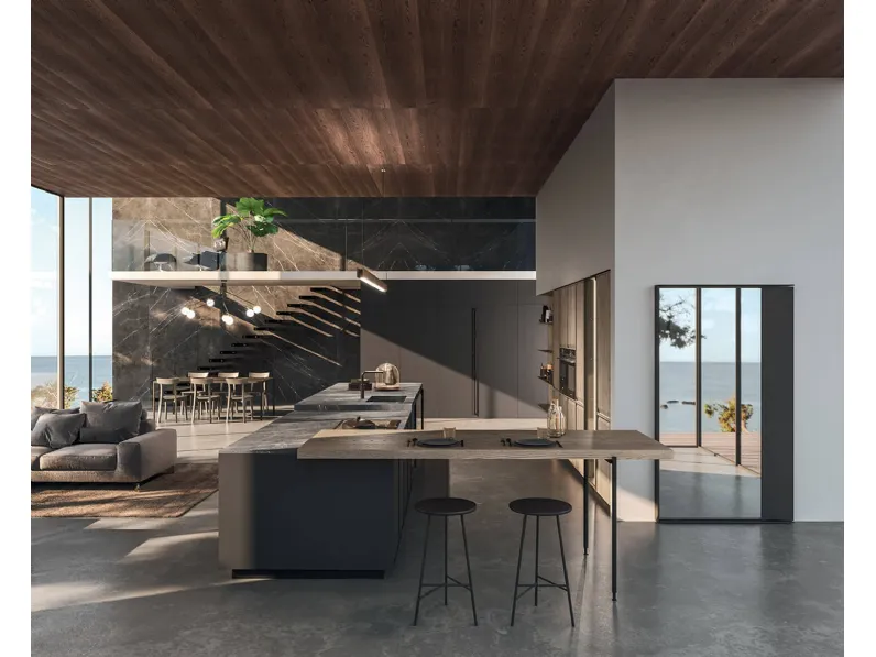 Cucina Design con isola Ak 07 01 di Arrital