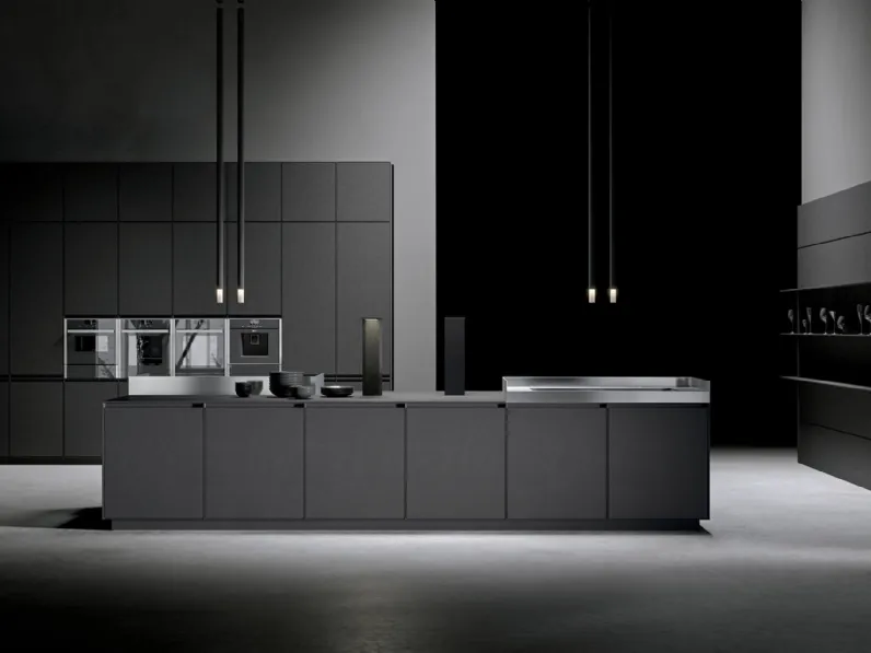 Cucina Design AkB 08 01 in Fenix Piombo di Arrital