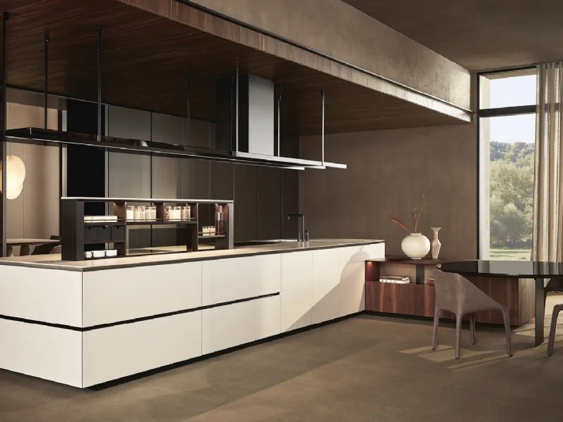 Cucina Design con isola Artex Pro di Poliform