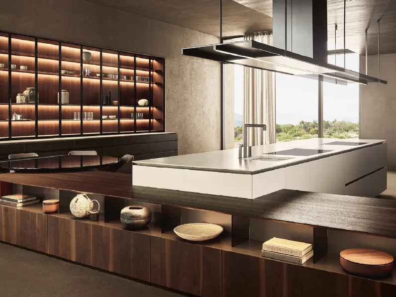 Cucina Design con isola Artex Pro di Poliform