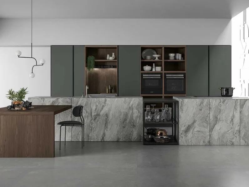 Cucina Design con doppia isola Aspen composizione 4 di Doimo Cucine
