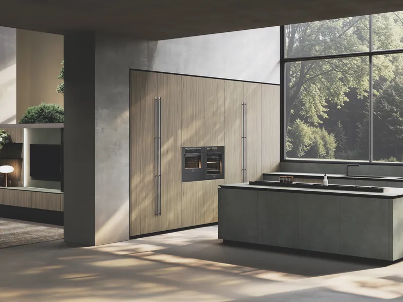 Cucina Design con isola Balance Supermaterico di Binova
