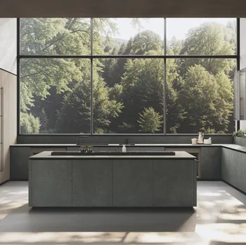 Cucina Design con isola Balance Supermaterico di Binova