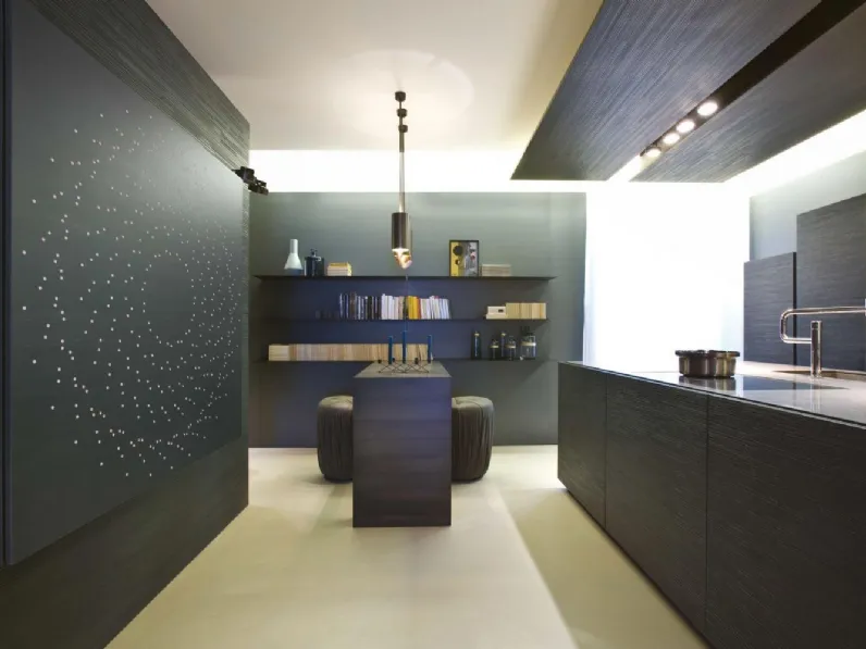 Cucina Design in legno laccato con penisola Bellagio 04 di Laura Meroni