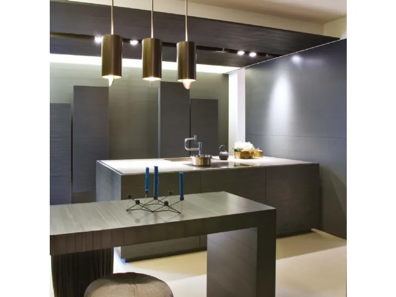 Cucina Design in legno laccato con penisola Bellagio 04 di Laura Meroni