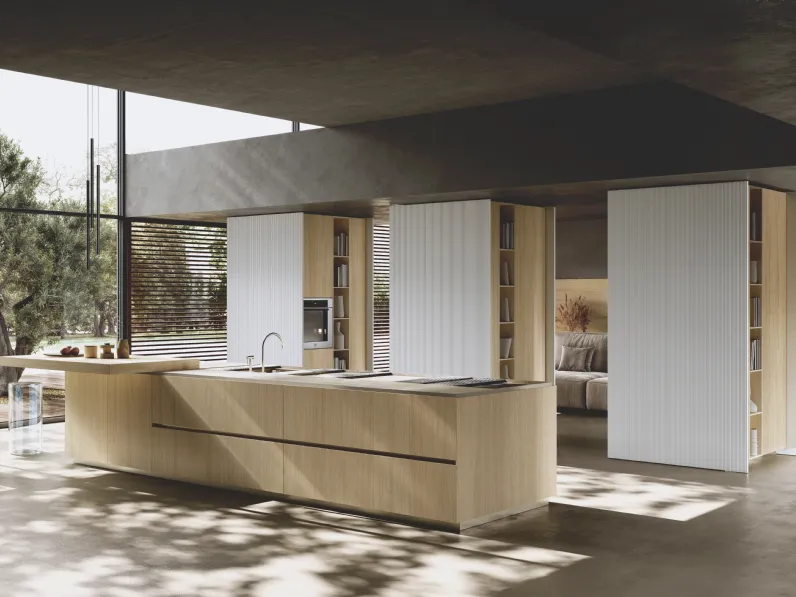 Cucina Design con isola Bluna Wey di Binova