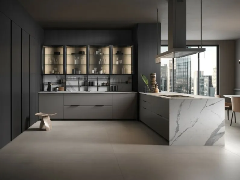 Cucina Design con penisola Brera Academy di Aster Cucine