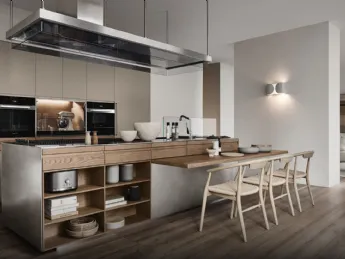 La cucina design convivium di arclinea si integra a meraviglia nella zona living della casa, grazie 