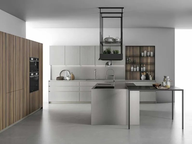 Cucina Design con isola Aspen composizione 1 di Doimo Cucine
