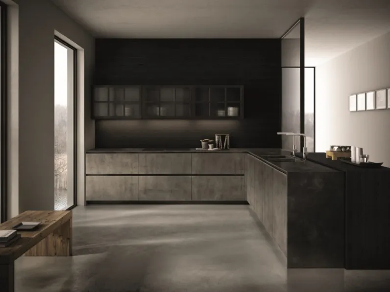Cucina Design Factory con penisola di Aster Cucine