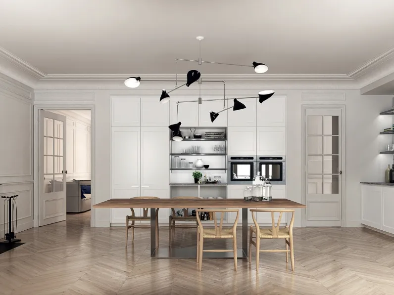 Cucina Design ad angolo Filò Project 3 in laccato opaco Bianco di Euromobil