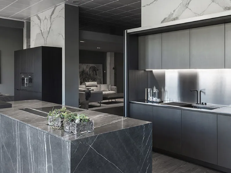 Cucina Design G180 in Laccato e Pietra di TM Italia