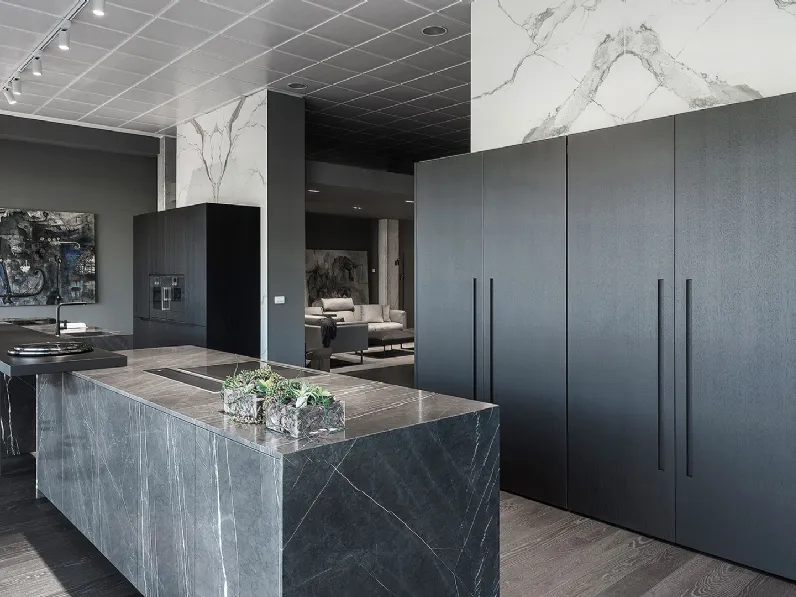 Cucina Design G180 in Laccato e Pietra di TM Italia