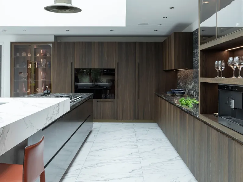 Cucina Design G180 in Rovere Termotrattato di TM Italia
