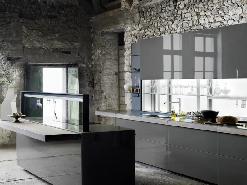 Cucina Design Genius Loci Vitrum Lucido Terra di Valcucine
