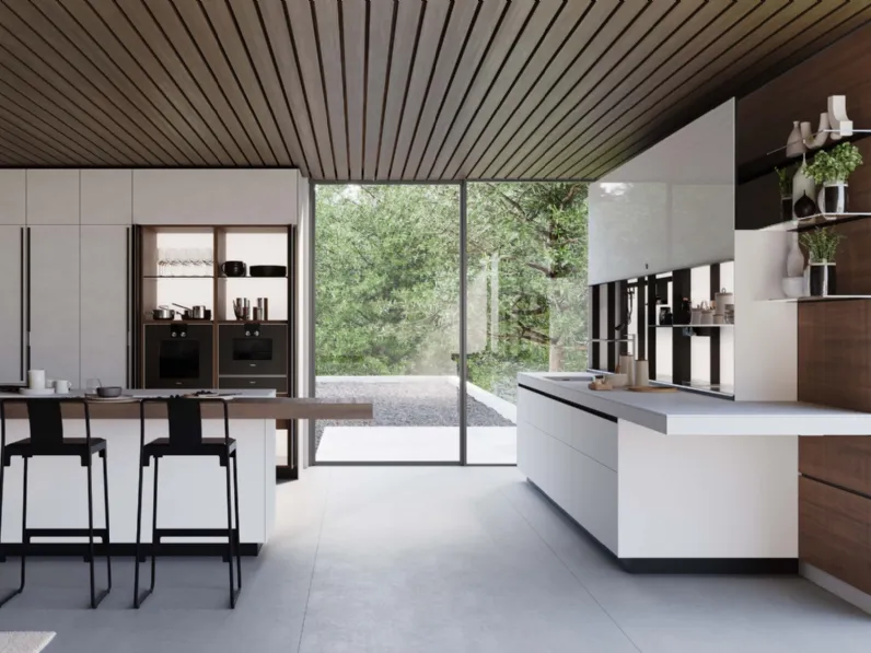 Cucina Design Genius Loci Vitrum Opaco Bianco Nuvola di Valcucine