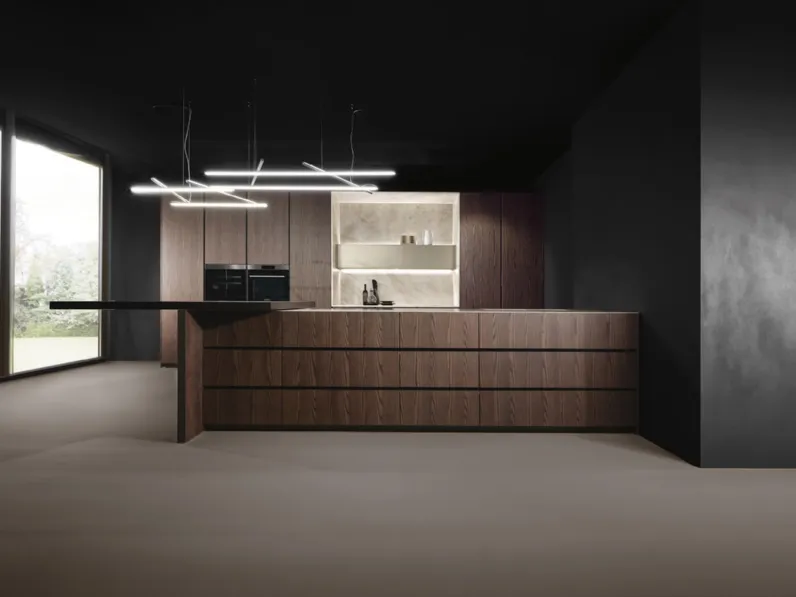 Cucina Design con penisola Giza + Altea di Maistri