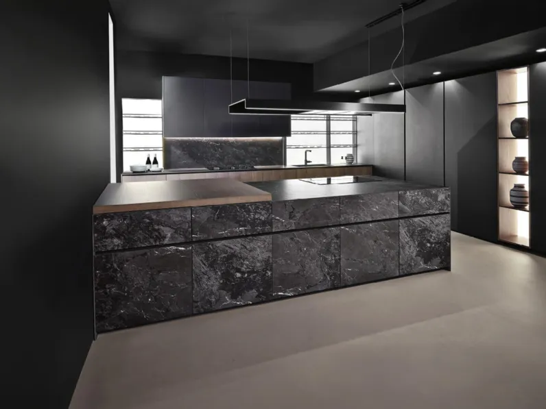 Cucina Design con penisola Giza + Arena Line di Maistri