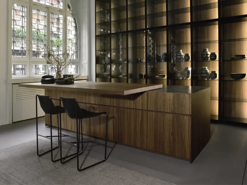 Cucina Design Giza in legno con isola di Maistri