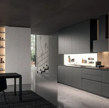 Cucina Design lineare HC-08 High Design 09 in HPL e Olmo di Astra