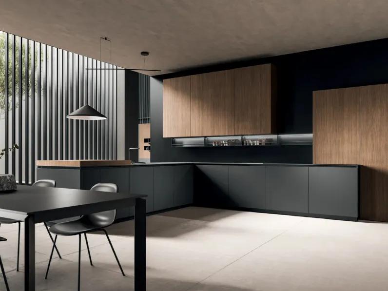 Cucina Design con penisola HC-08 Minimal Design 05 di Astra