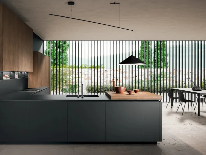 Cucina Design con penisola HC-08 Minimal Design 05 di Astra