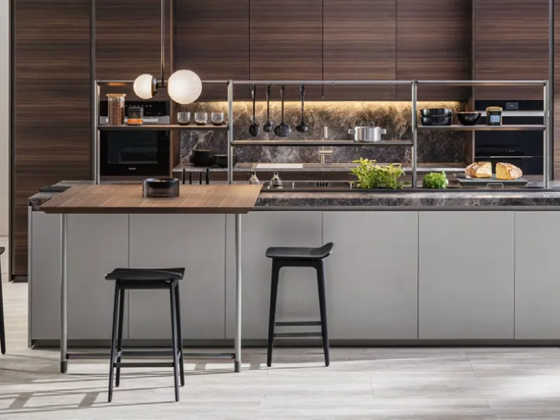 Cucina Design Hi-Line 6 Laccato Titan di Molteni & C