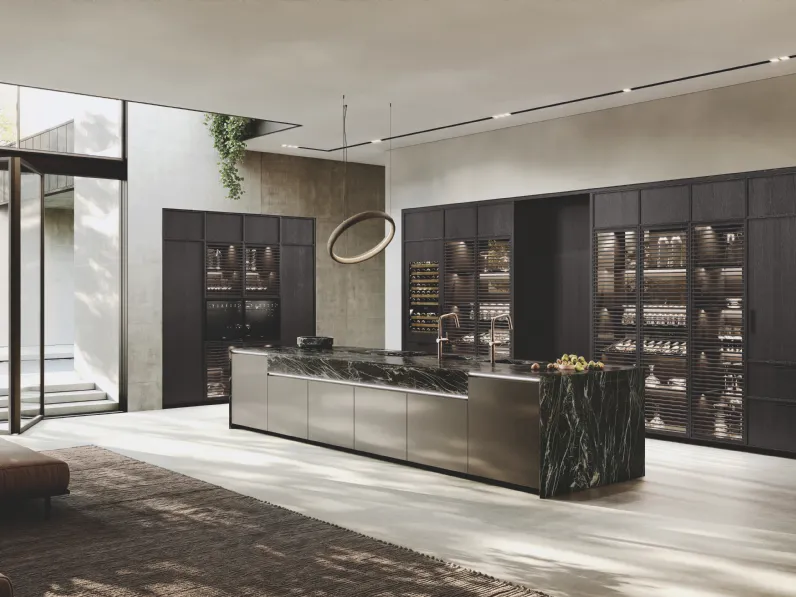 Cucina Design con isola Hily Legno di Binova