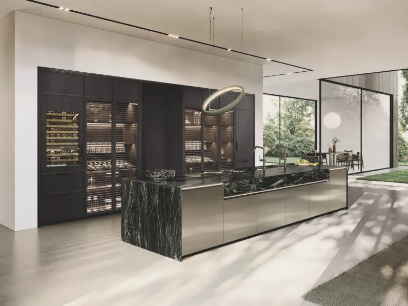 Cucina Design con isola Hily Legno di Binova