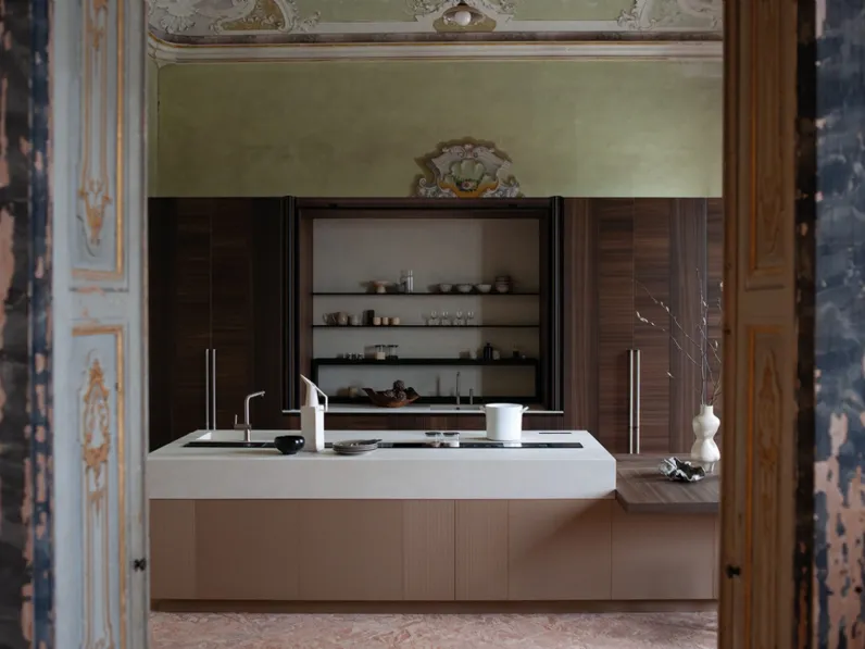 Cucina Design con isola Intarsio Architectural Connections di Cesar