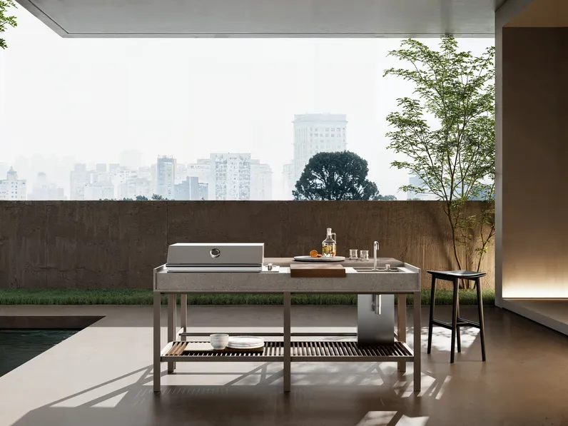 Cucina Design per esterno K-Garden 02 di Ernestomeda