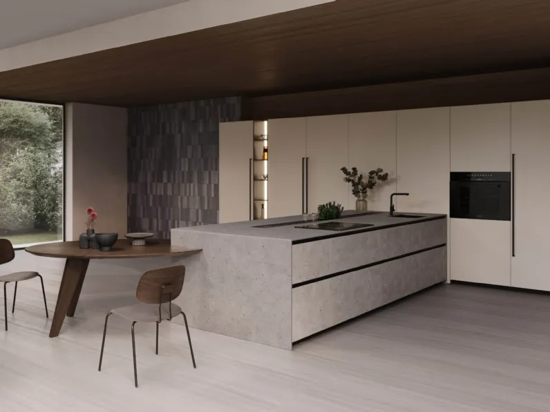Cucina Design con penisola K105 02 di Zecchinon Cucine