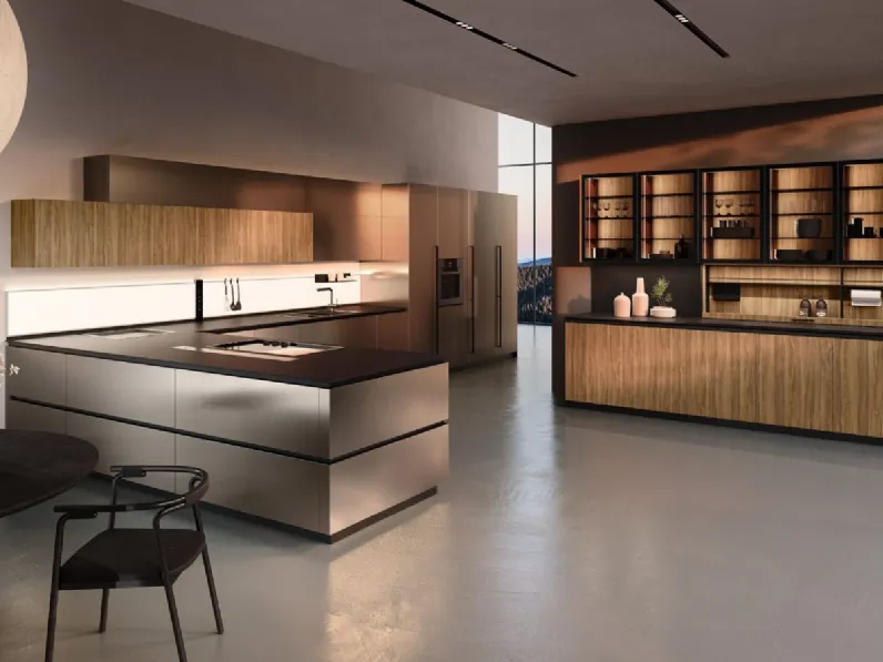 Cucina Design con penisola Kappa composizione 02 di Armony